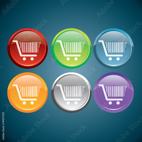 boutons icône caddies