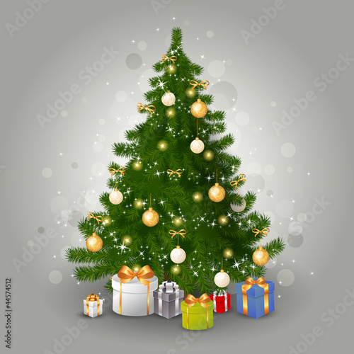 Vector Illustration of a Christmas Tree