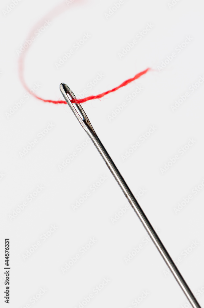 Threaded needle Threaded needle