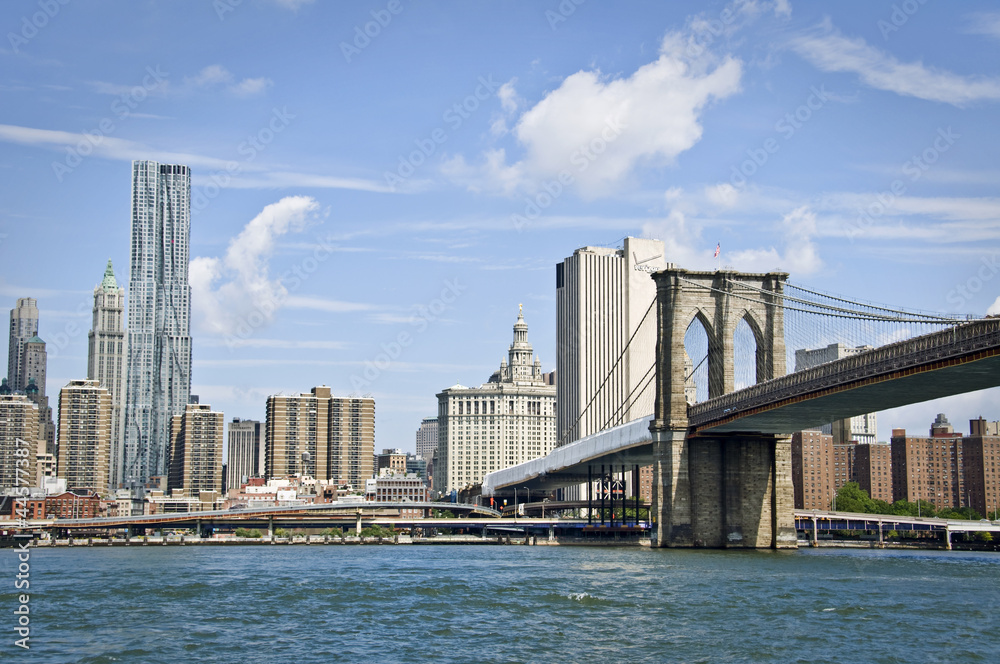 Le pont de Brooklyn et Manhattan