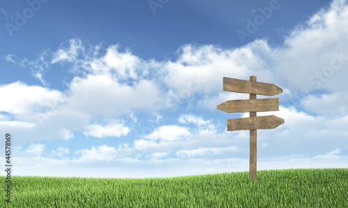 Wooden signboard