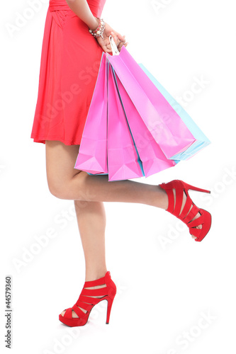 Shopping bag woman - shopper concept