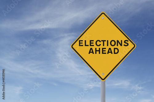 Elections Ahead Sign