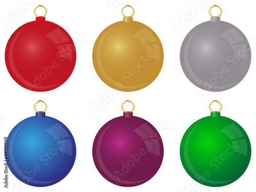 Multi-colored Christmas balls