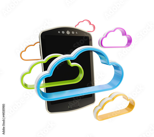 Mobile concept surrounded w...
