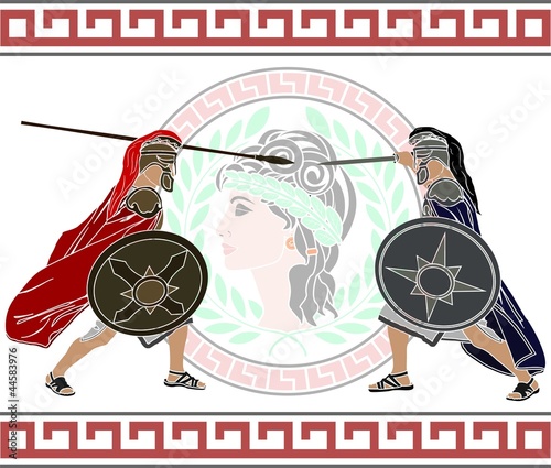 trojan war. stencil. second variant