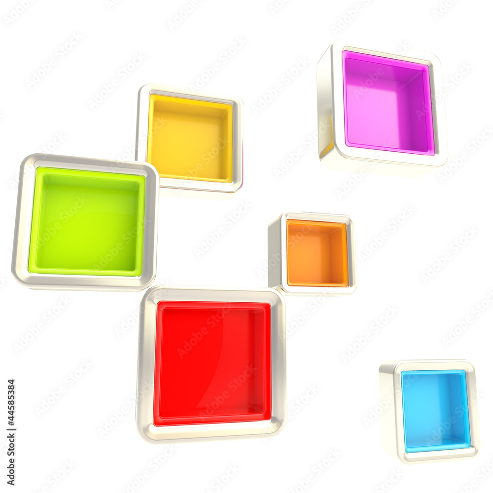 Cube copyspace shelves as abstract background Cube copyspace shelves as abstract background