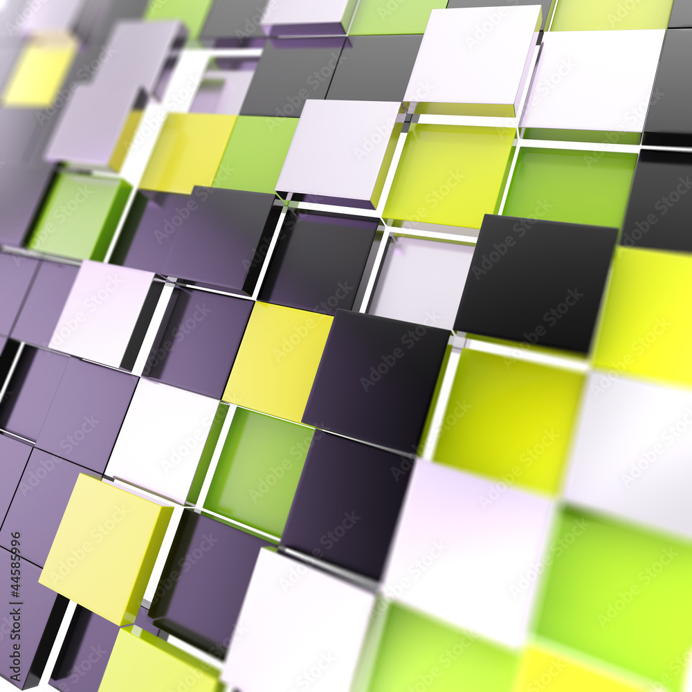 Futuristic copyspace background of cubic plates