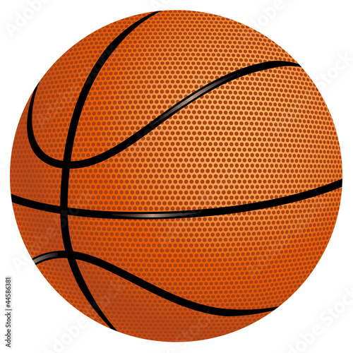 Basketball auf weißem Hintergrund photo