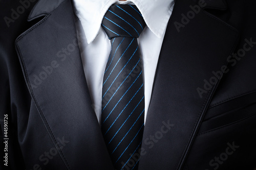 Closeup businessman suit and tie