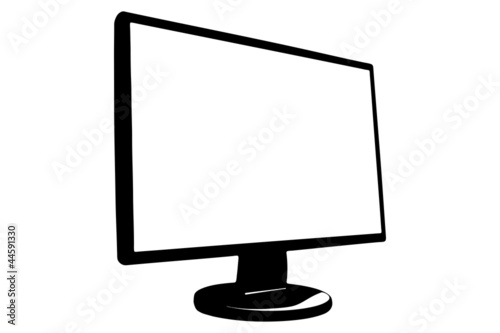 A silhouette of a PC monitor