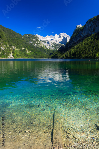 Beautiful alpine lake with green water, Gosausee, Austria