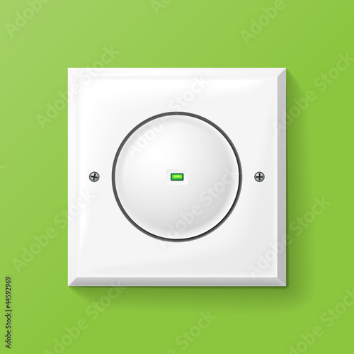 Rounded Lightswitch on eco green background