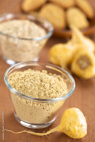 Maca powder (flour) with maca roots / Peruvian ginseng