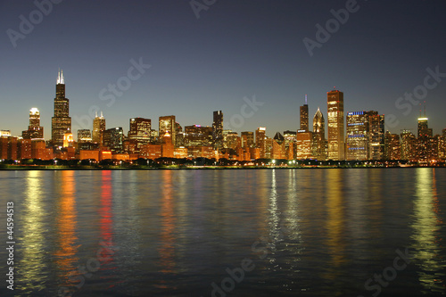 Chicago Skyline at Dusk