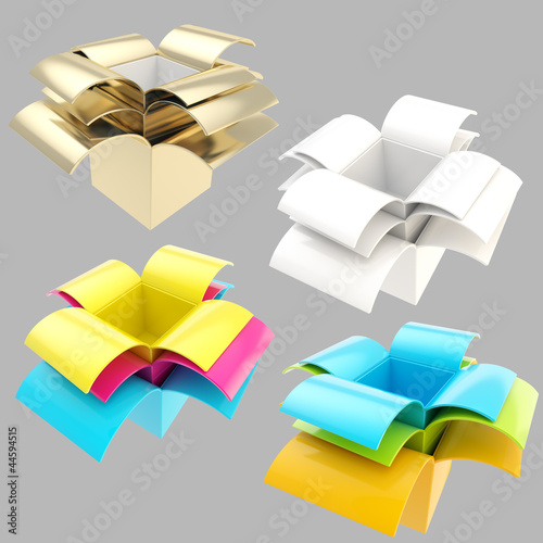 Package parcel boxes, set o...