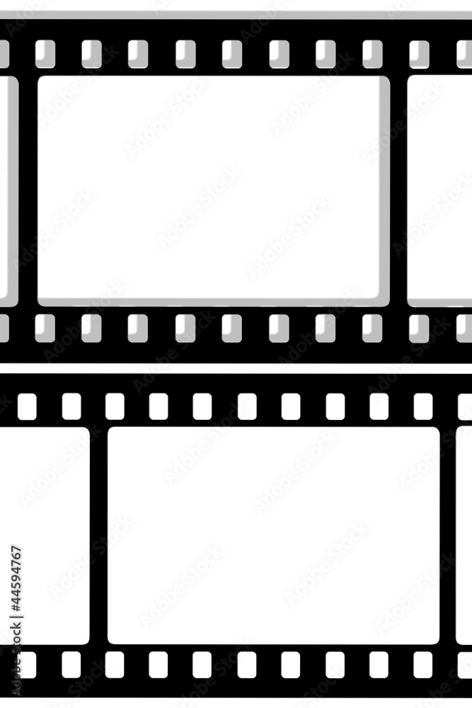 black film sheet on background white