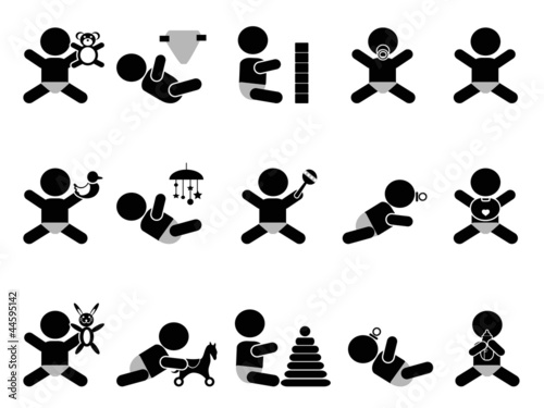 baby with toys icon