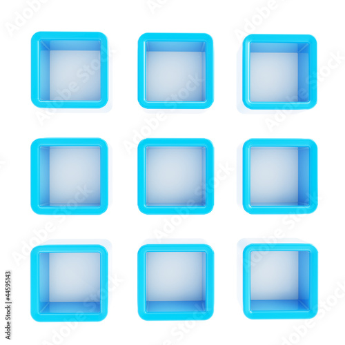 Copyspace cube square shelf...