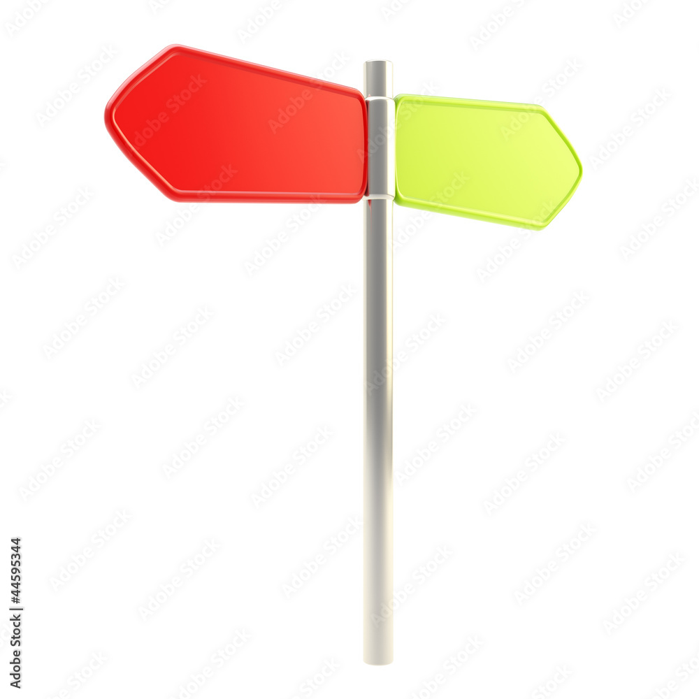 Copyspace signpost road sign to the two sides Copyspace signpost road sign to the two sides