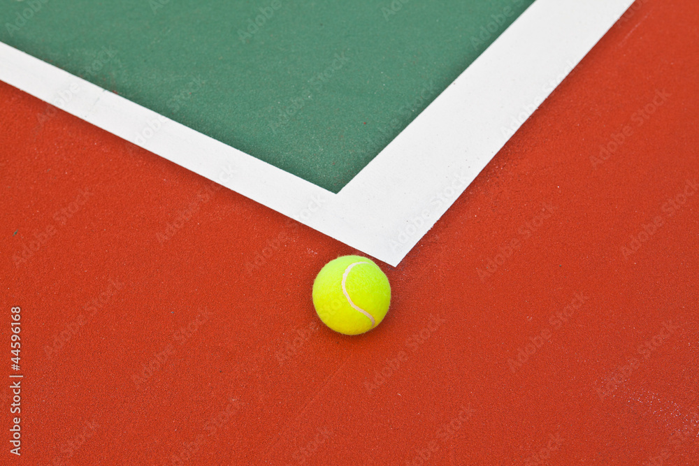 Tennis Court with ball
