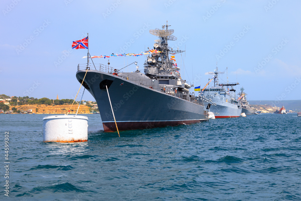 Naklejka premium Warships