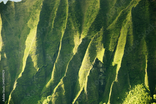 Kalalau Valley on the Na Pali coast. Hawaiian island of Kauai.