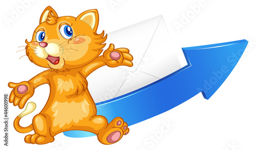 cat arrow and envelop