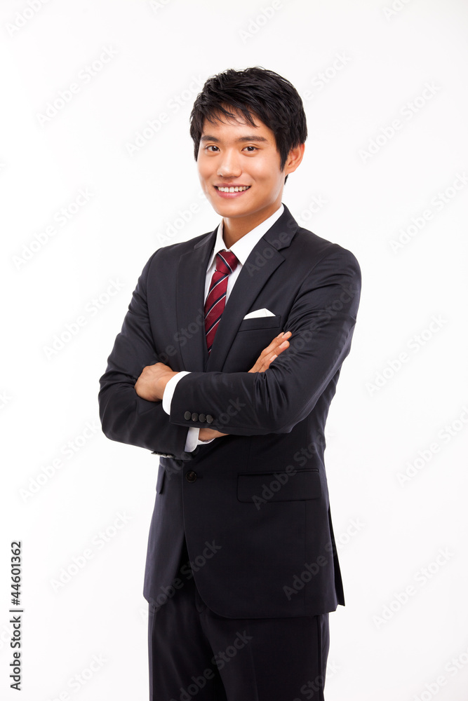 Asian young business man isolated on white background. Asian young business man isolated on white background.