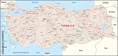 Türkei, Administrativ, Verwaltungsgliederung