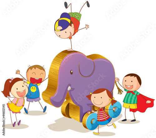 Kids and toy