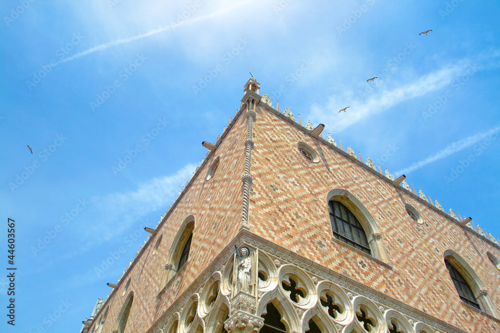 angle of an ancient building in Venice