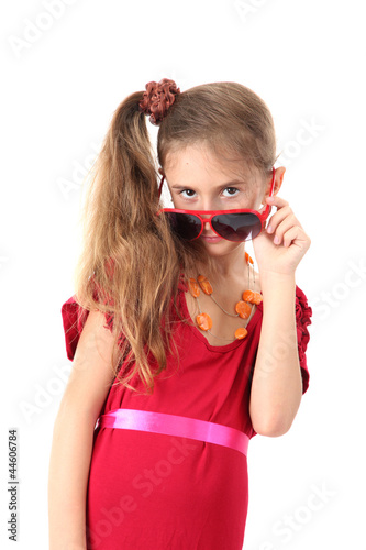 Cute little girl in her mot...