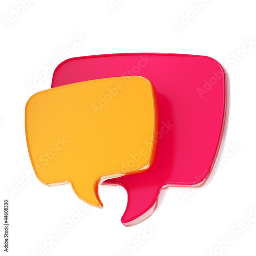 Text speech bubble icon iso...