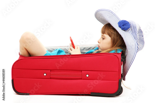 Portrait of little girl in ...