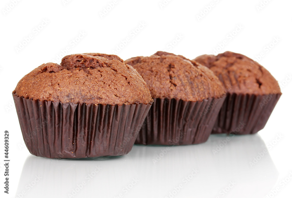 Fresh muffins isolated on white Fresh muffins isolated on white