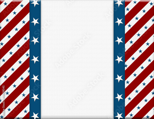 Red and White American celebration frame for your message or inv