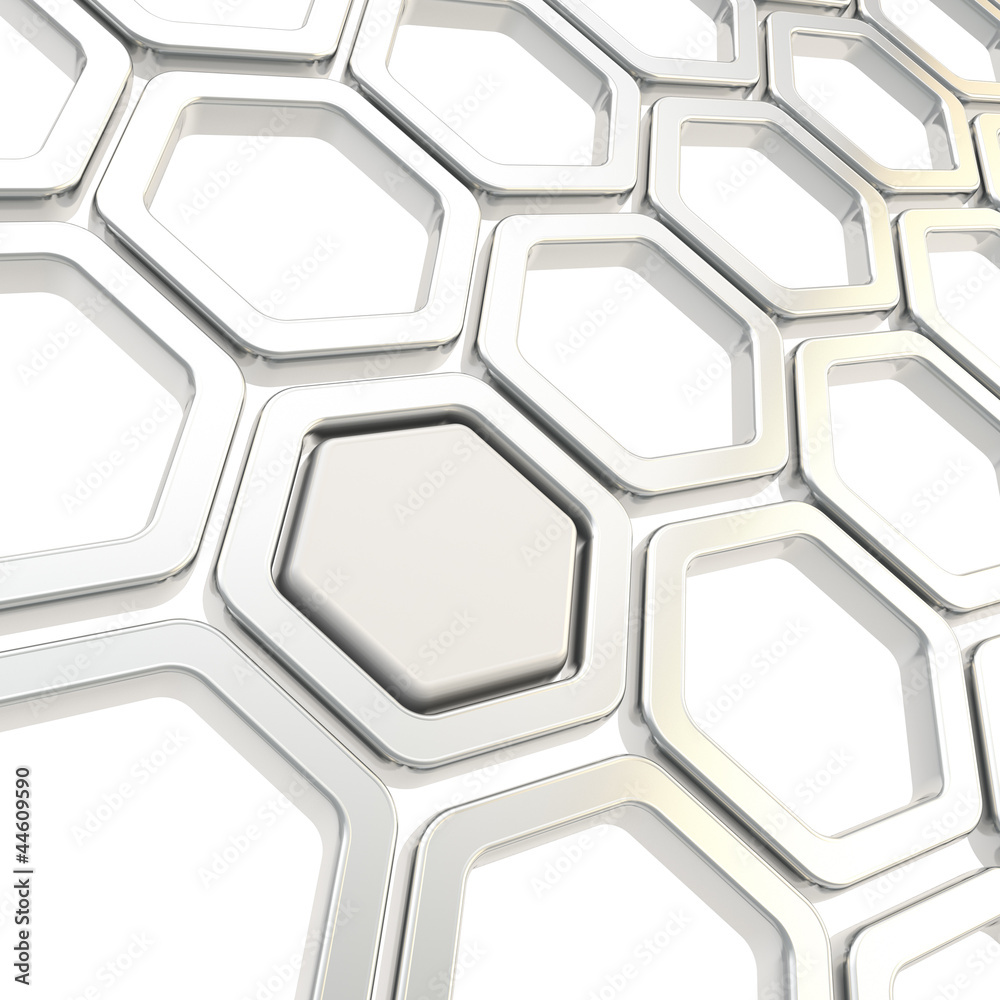 Glossy hexagon segments as abstract background Glossy hexagon segments as abstract background