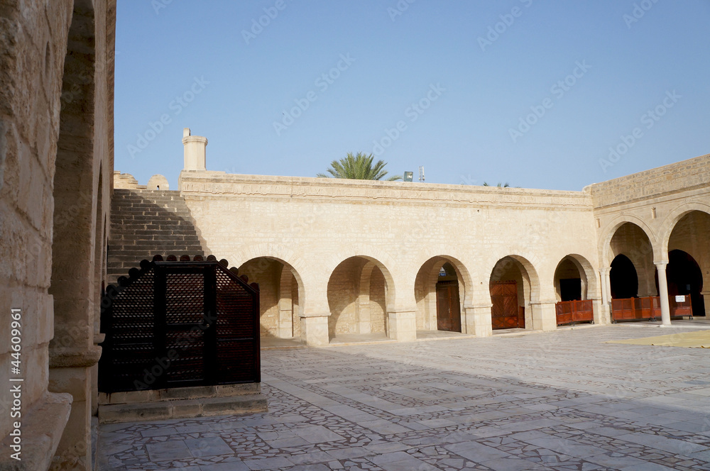The courtyard of the great mosque of Sousse in Tunisia
