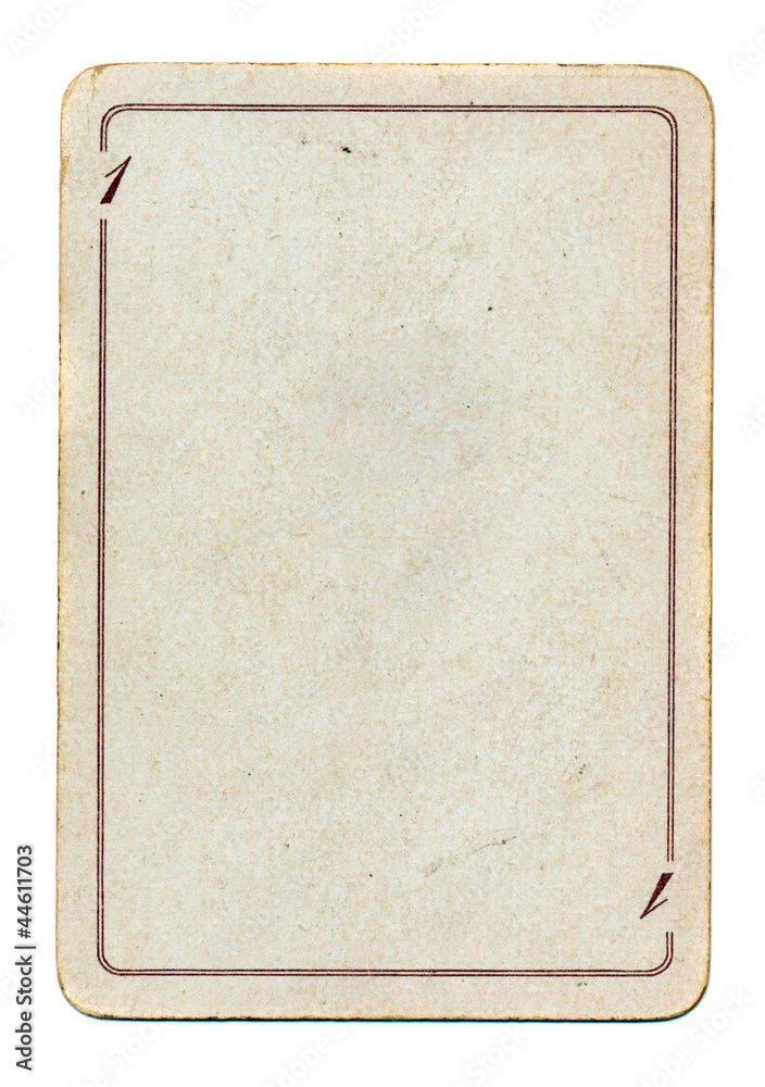 isolated empty old playing card paper Stock Photo Adobe Stock