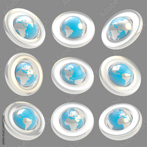Earth globe emblem tag in nine foreshortening Free Download Earth globe emblem tag in nine foreshortening - GFXLoad