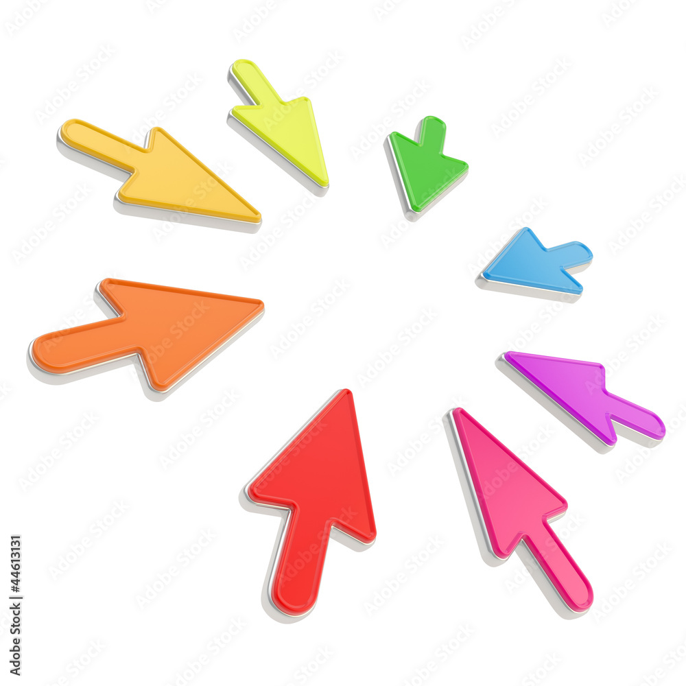 Round copyspace frame made of mouse cursor pointers Round copyspace frame made of mouse cursor pointers