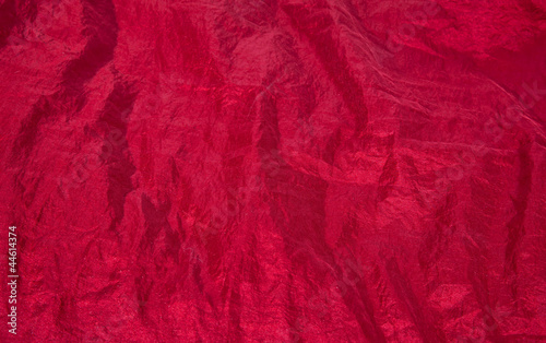 Print op canvas Shiny red fabric taffeta background