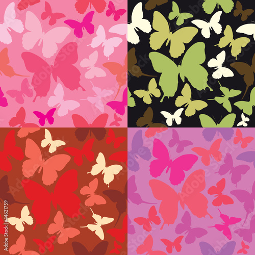 abstract backgrounds with butterflies siluetes photo
