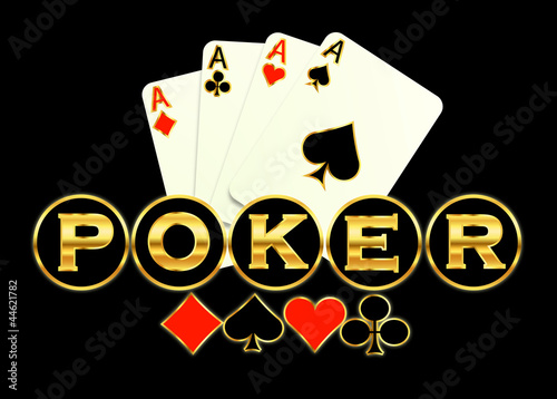 Poker game logo illustration abstract background