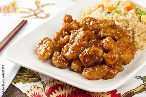 Homemade Orange Chicken with Rice photo