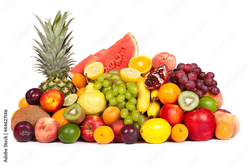 Huge group of fresh fruits