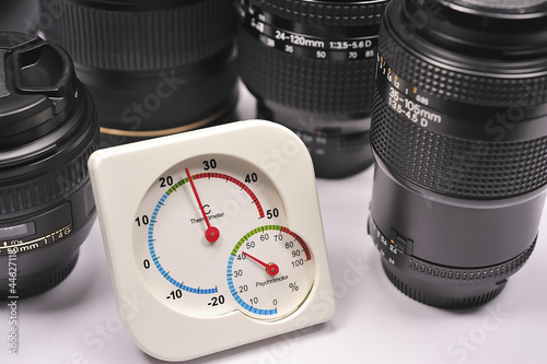 protection of lens and camera from humidity. photo