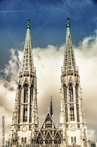 Votive Church twin towers in Vienna