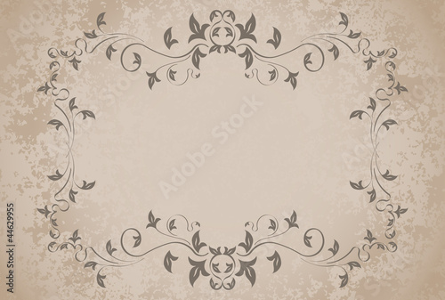 rich-decorated floral frame